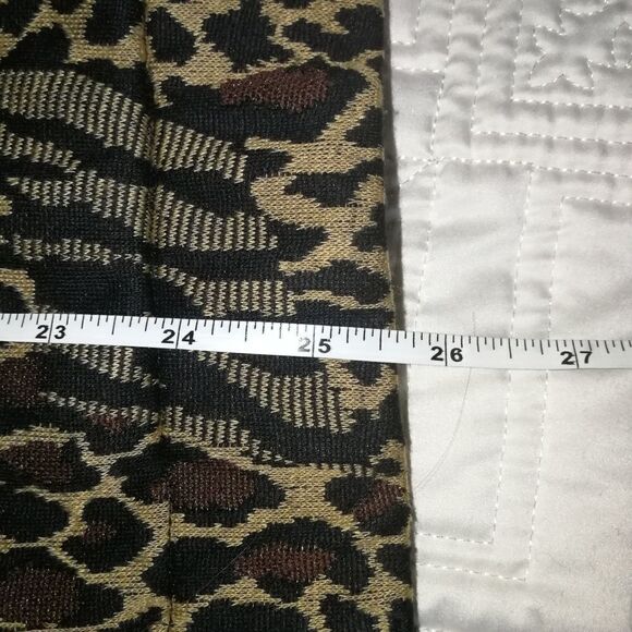 VINTAGE Y2K Leopard Print Neutral Button Front Bomber Jacket / Blazer Sz Medium - Picture 13 of 16